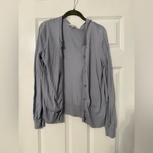 Loft | Light Blue Button Down Open Cardigan | Size M